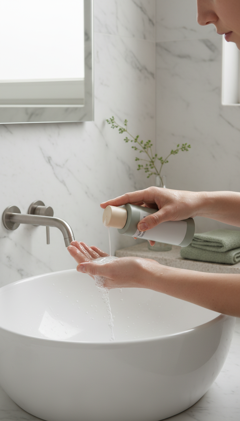 Daily Renewal Cleanser With Salicylic Acid in use